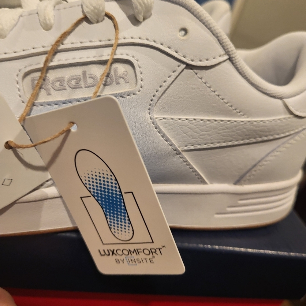 Reebok Court Advance Bold Sneaker Unisex Size 8 White LuxComfort Tennis  Shoes - Picture 9 of 10